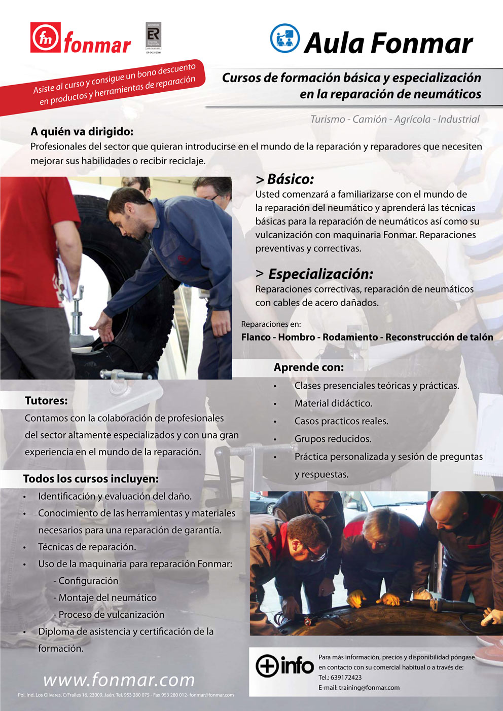 Cursos de formacin para reparacin de neumticos